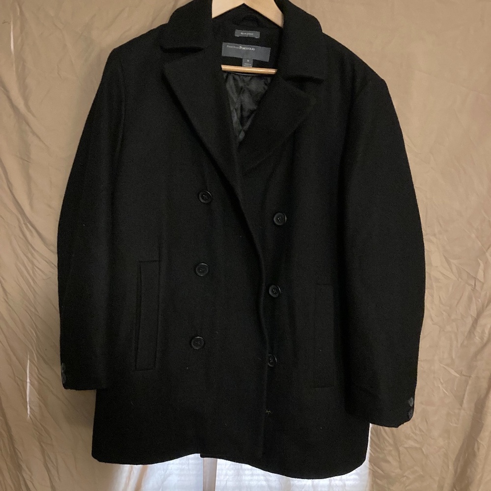Men's Perry Ellis Peacoat, Medium